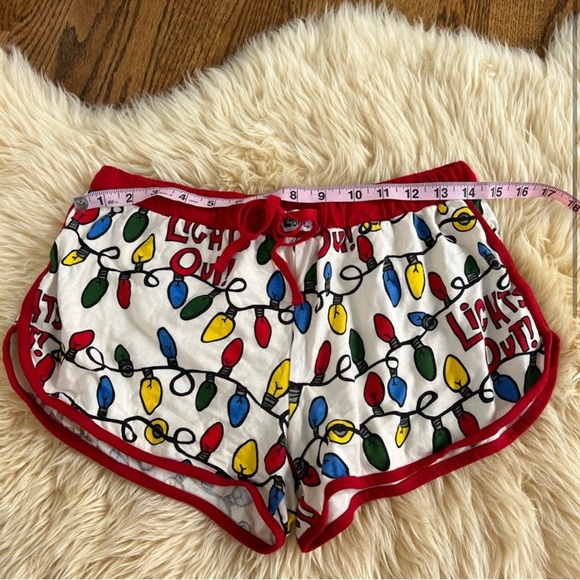 Lazy One women's Christmas light pj shorts - Picture 2 of 4